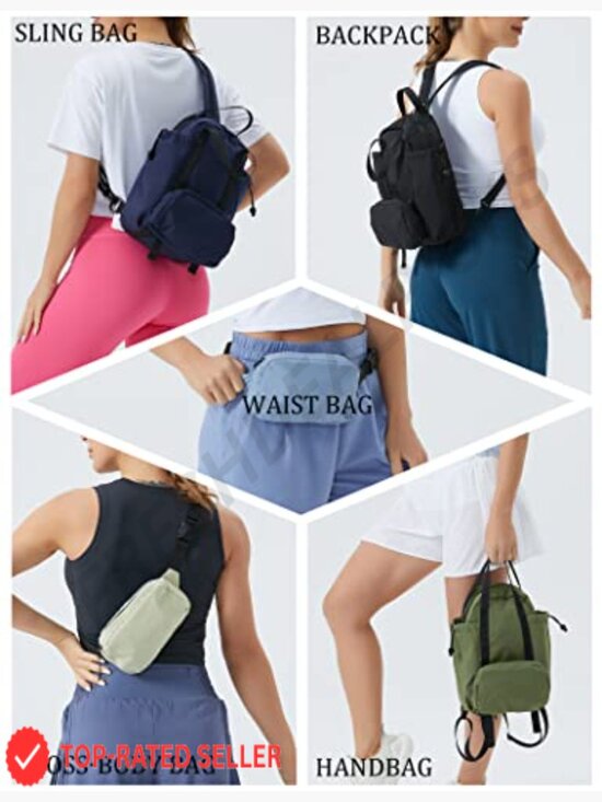 Lightweight Waterproof Mini Backpack Convertible Crossbody Daypack Travel main image 7